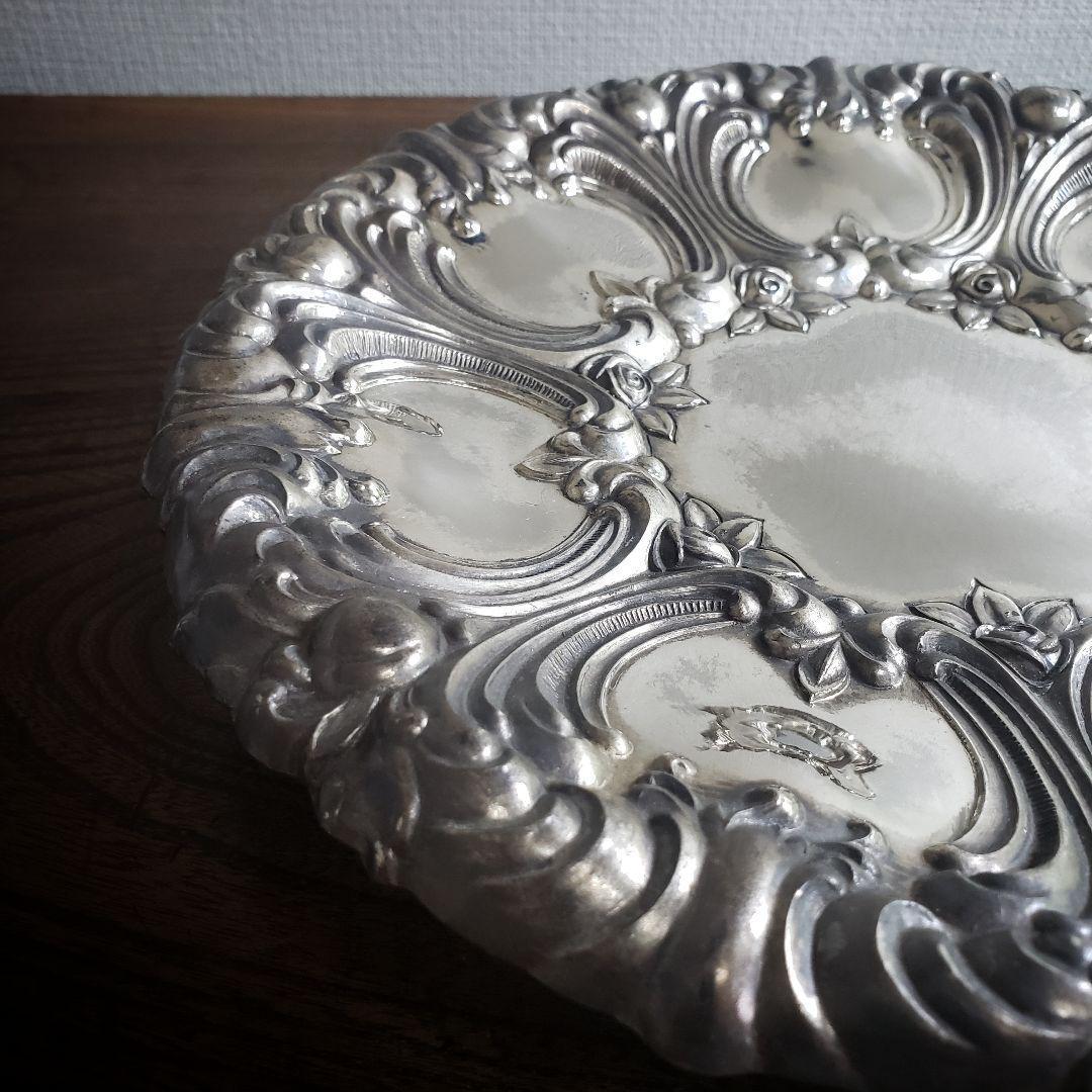 フルーツトレイ 果物皿 シルバープレート ミッドセンチュリー アンティーク