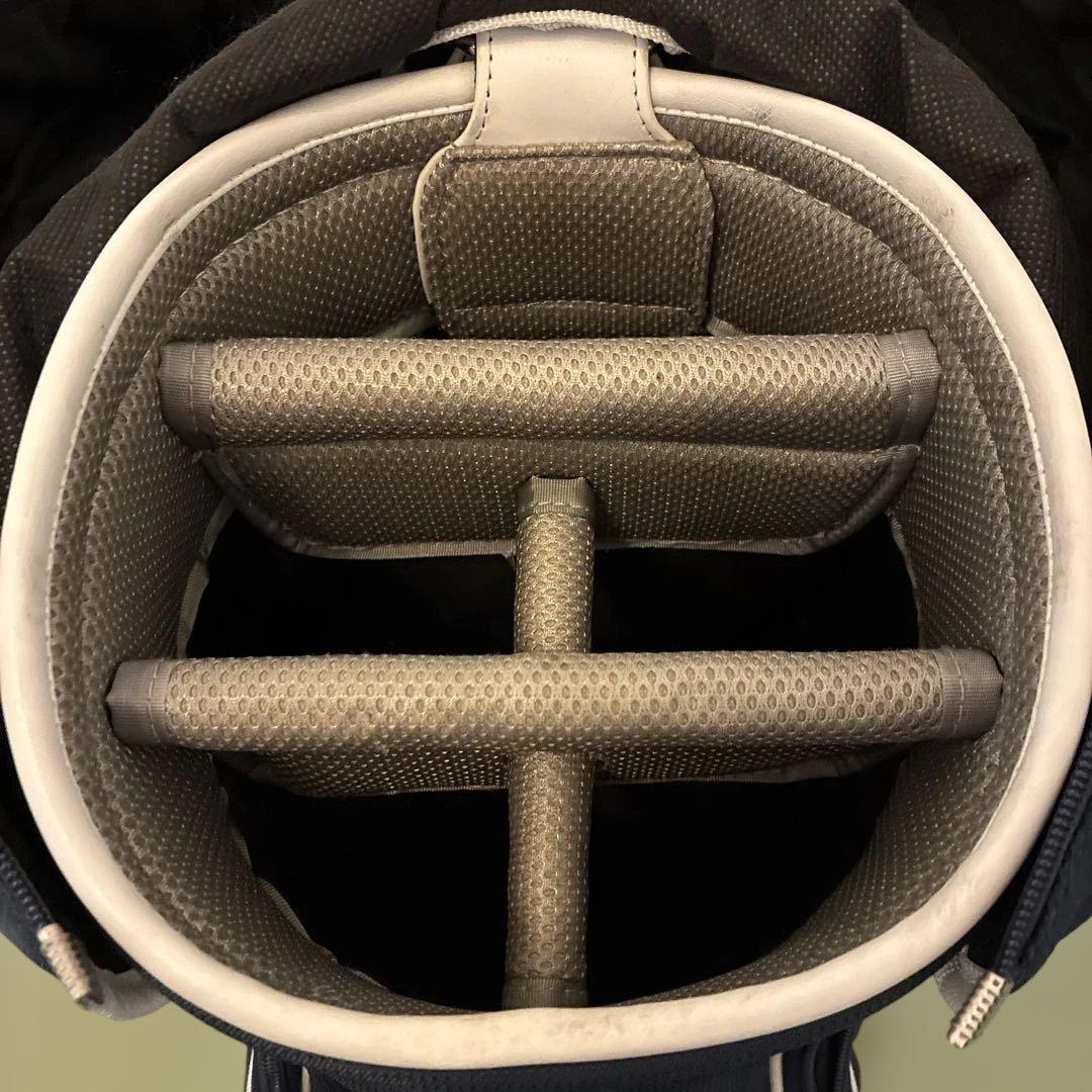 【美品】FIGARO キャディバッグ ネイビー/ホワイト/レッド