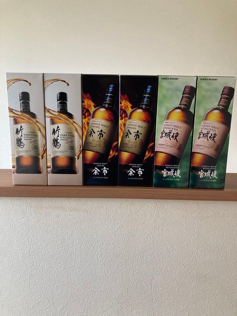 ニッカ竹鶴、余市、宮城峡６本セット