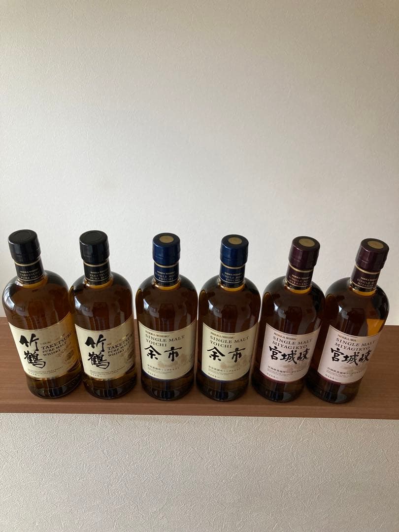 ニッカ竹鶴、余市、宮城峡６本セット