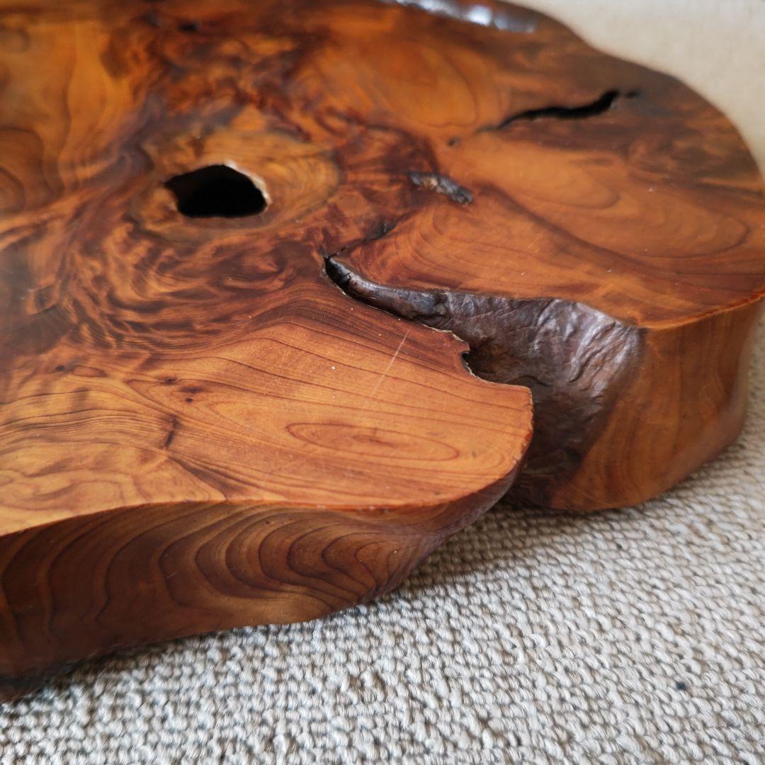 屋久杉　花台　台座　盆栽台　香炉台　飾り台　脚付