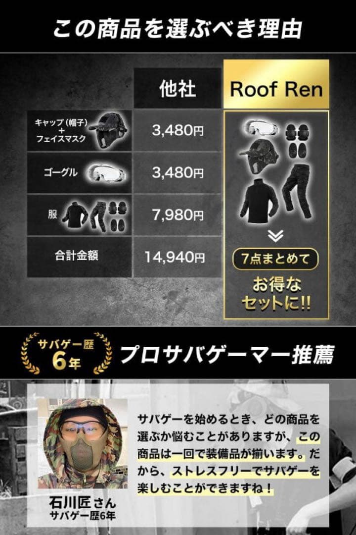 サバゲー　7点セット