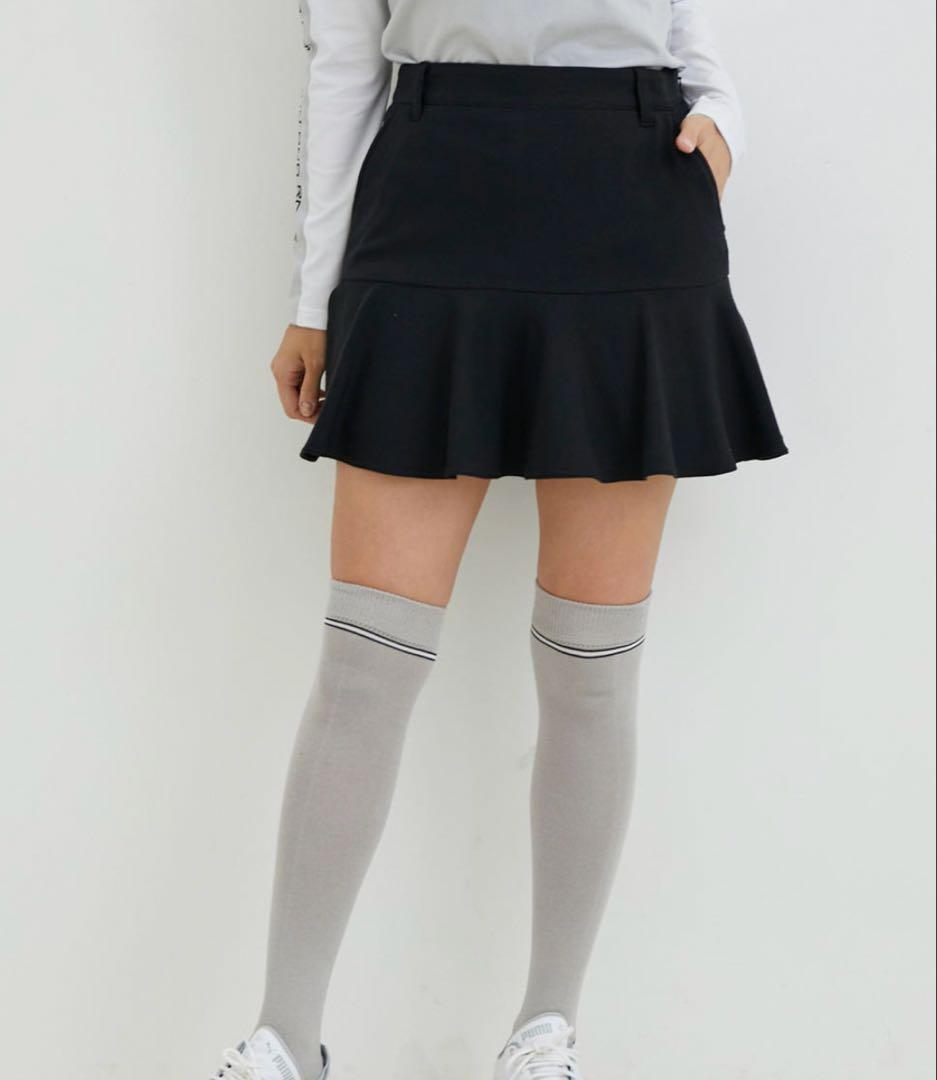 値下げ　新品タグ付き　JUN & ROPE 裏起毛フレアースカート 黒 L