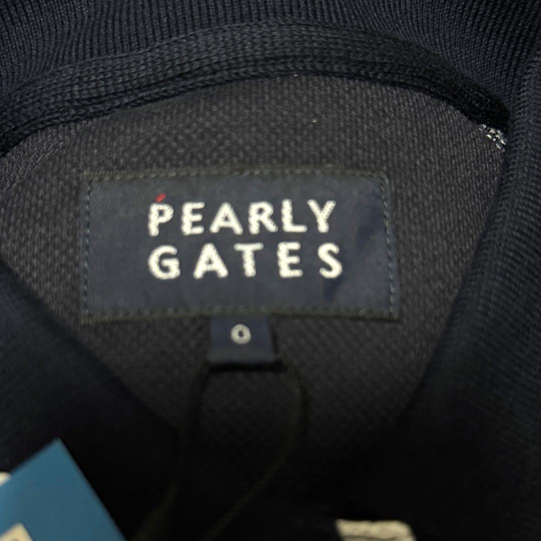 新品タグ付 パーリーゲイツ ゴルフポロシャツ 綿100% 日本製サイズ0ネイビー