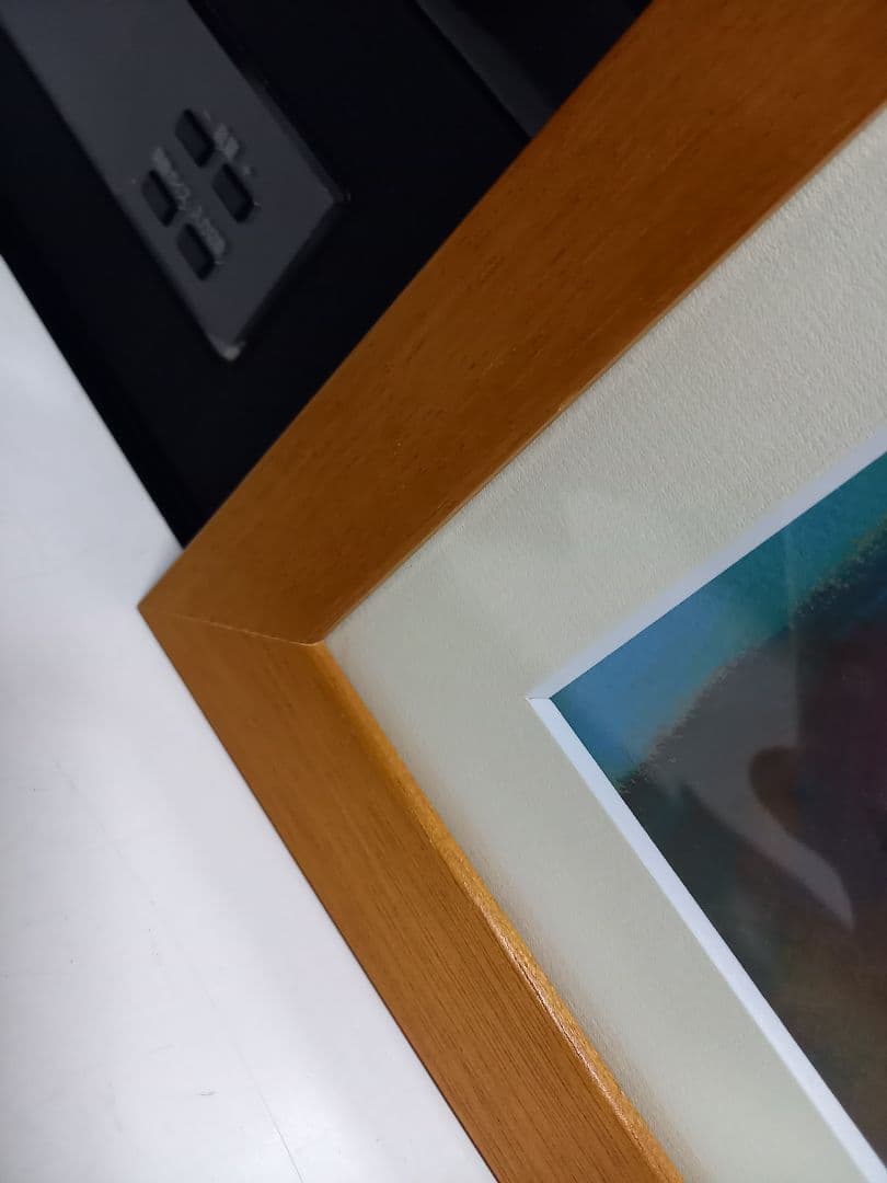 題名　山登り　布施和佳子　猫　作家　パステル画　北欧　モダン　アート