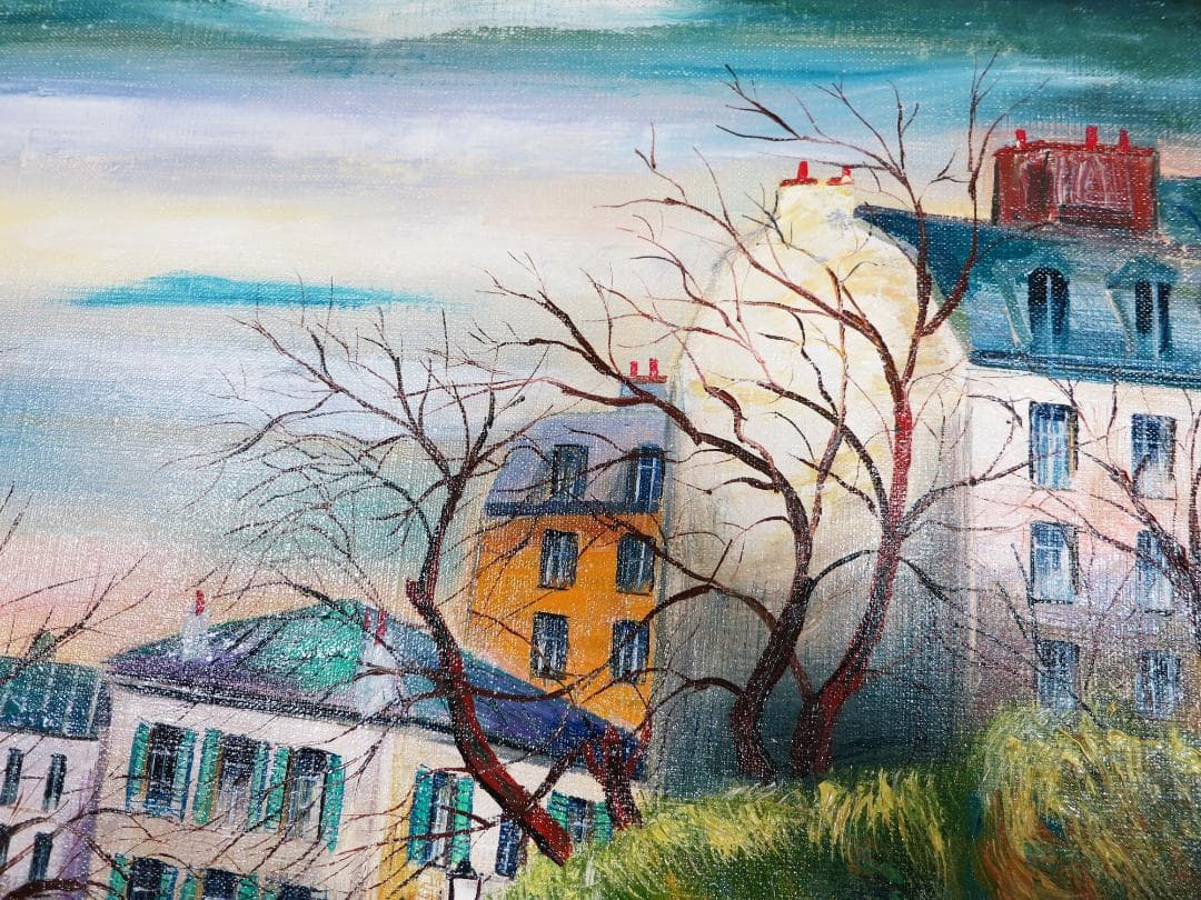 小澤勇寿郎　「モンマルトル」油彩画　F１０号