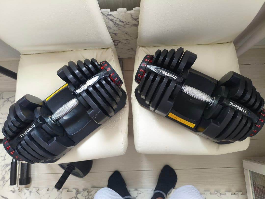 可変式ダンベル40キロ 2個　　ベンチ台セット