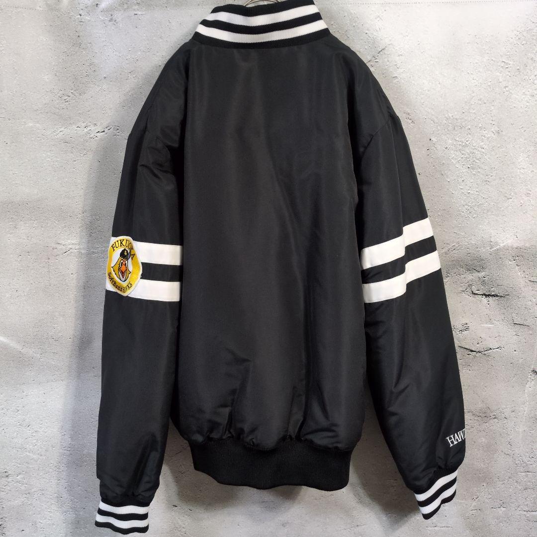 極美品 ソフトバンクホークス ブルゾン ジャンバー マジェスティク Lサイズ 黒