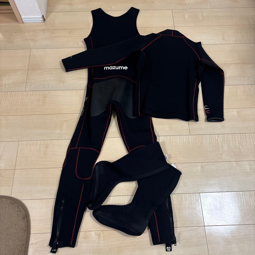 mazume ウェットスーツ 上着・パンツ・靴下セット