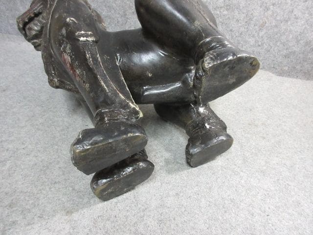 仏教美術銅製獅子置物 [B24593]