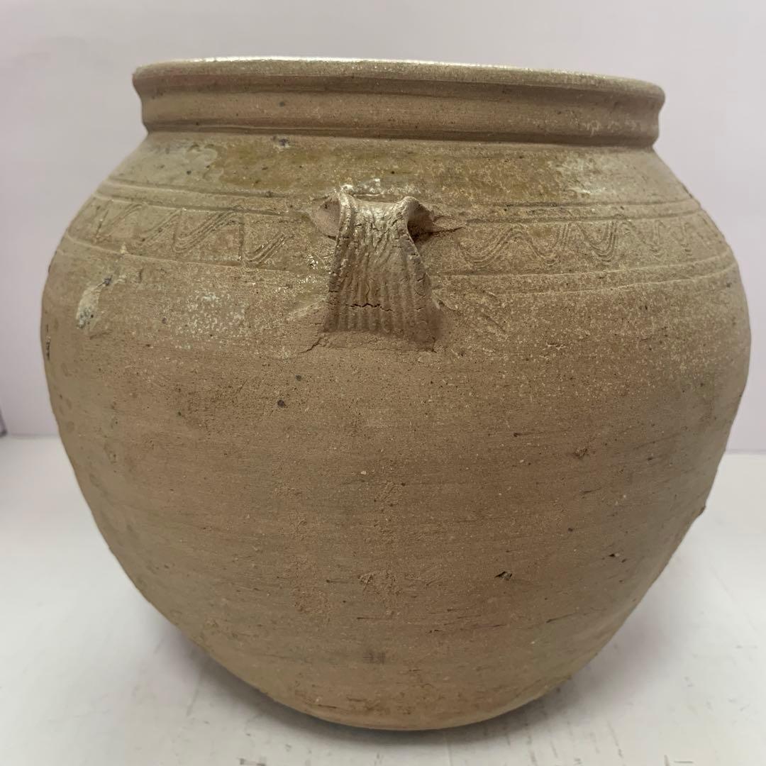 李朝　双耳　壺　花器　木箱付き　送料込み