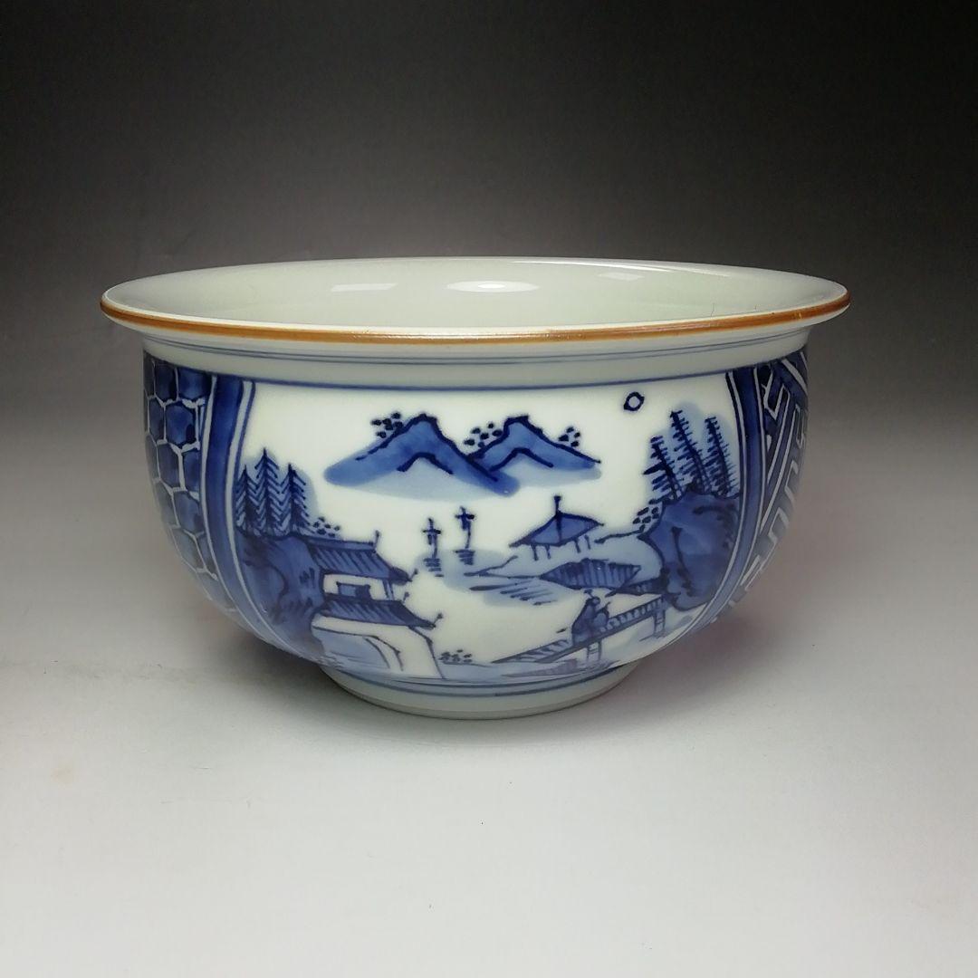 Ｓ５８５　皆具　『染付　台子皆具』『平安　秀峰造』　共箱　茶道具