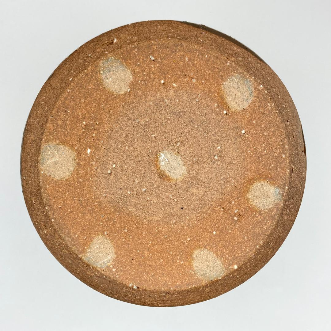 一重口水指 信楽焼 渋紙手　西尾香舟　共箱入　茶道具　茶器　伝統工芸品