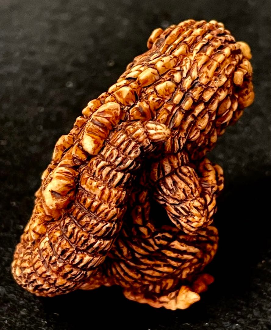 東宝怪獣根付　初代ゴジラ　木札　木箱付き　ゴジラ　1954　未使用品