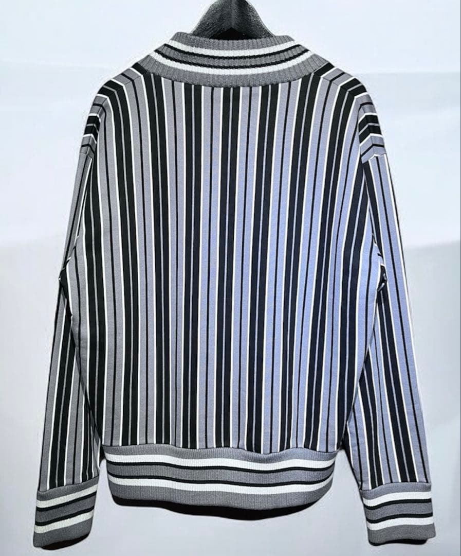 KENZO Vネックニット ゴルフ風 レトロ ストライプ エンブレム M 未使用