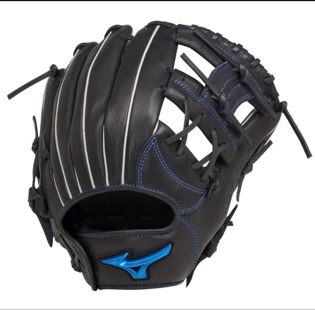 Mizuno Pro WillDRIVE 軟式グローブ 黒/青