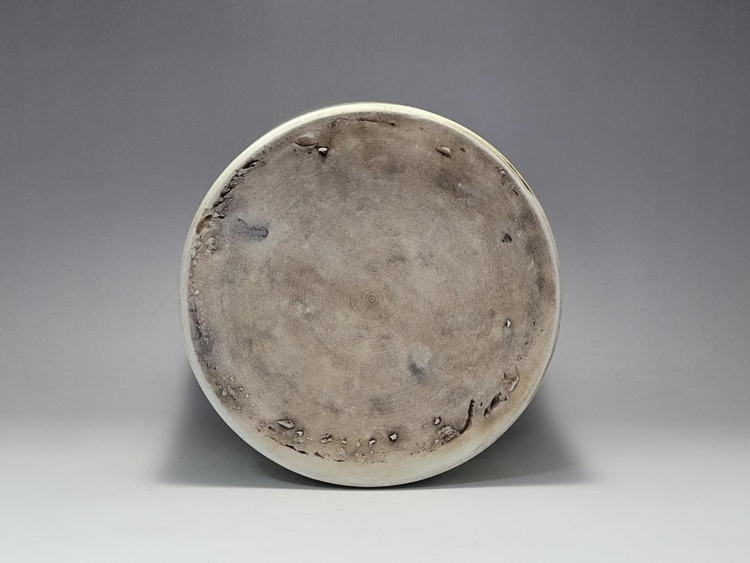 青釉 辰砂 窯変 大型筆筒 宋元時代 幅約16.4cm