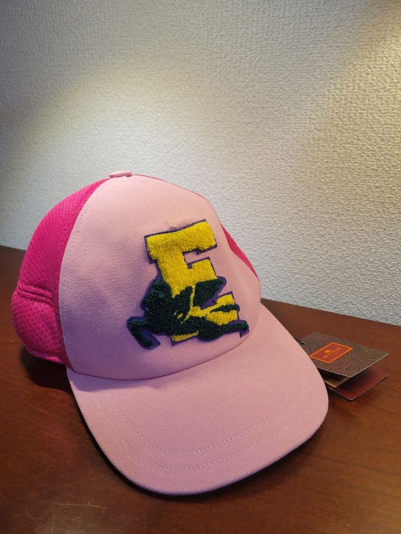 ⭐エトロ ピンクロゴPEGASOパッチメッシュベースボールキャップ【ETRO】