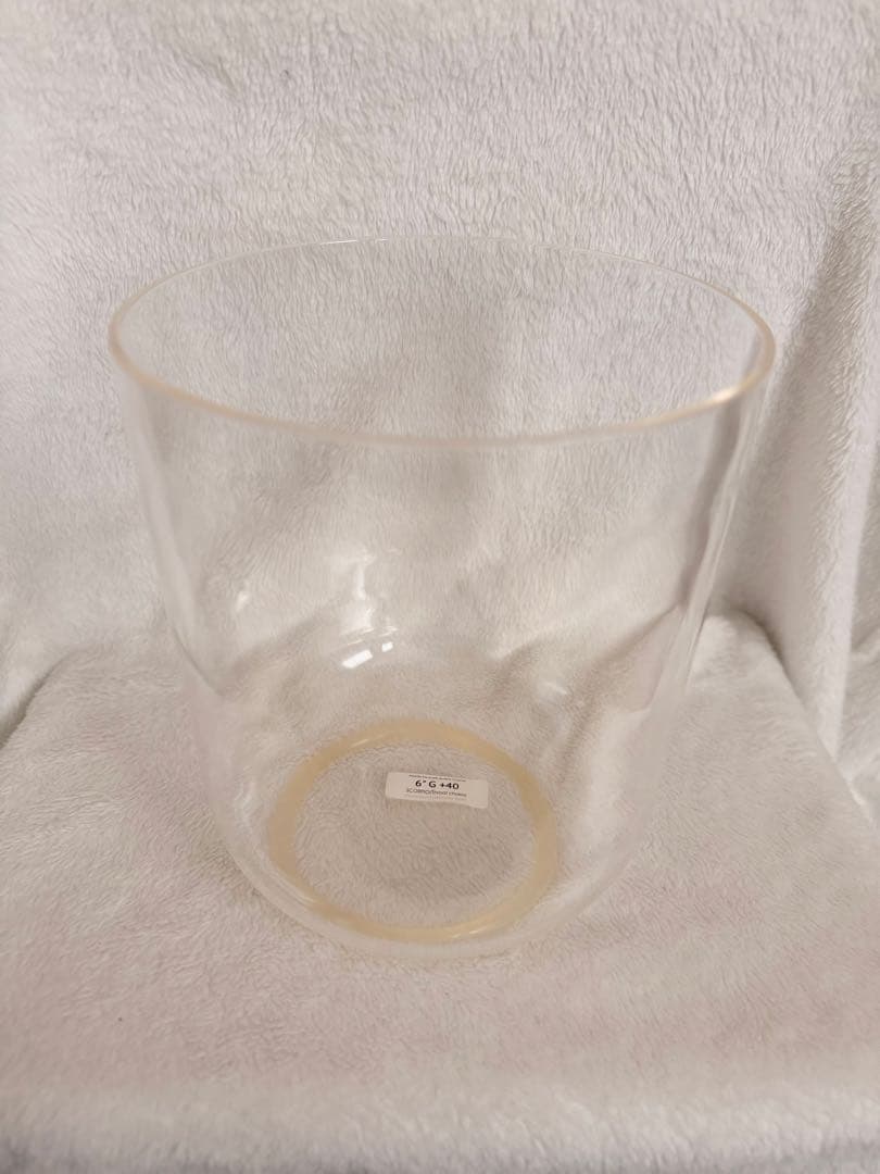 【高音質】クリスタルボウル 6インチ G+40 喉チャクラ 純粋水晶 CSLJ