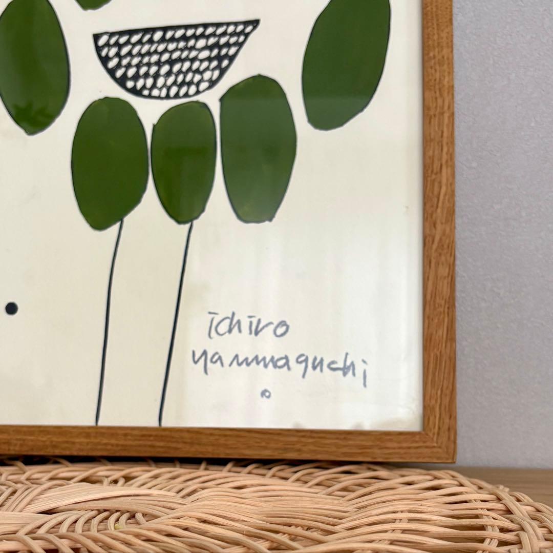 Xmas sale ♡モスグリーン花♡ 山口一郎　原画　絵