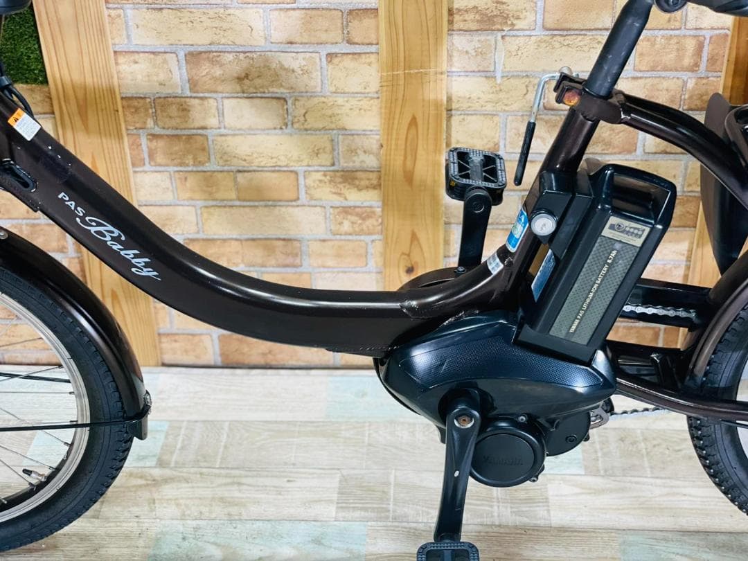特価 ヤマハ 最高級バビー ブラウン 子供乗せ電動アシスト自転車 H1878
