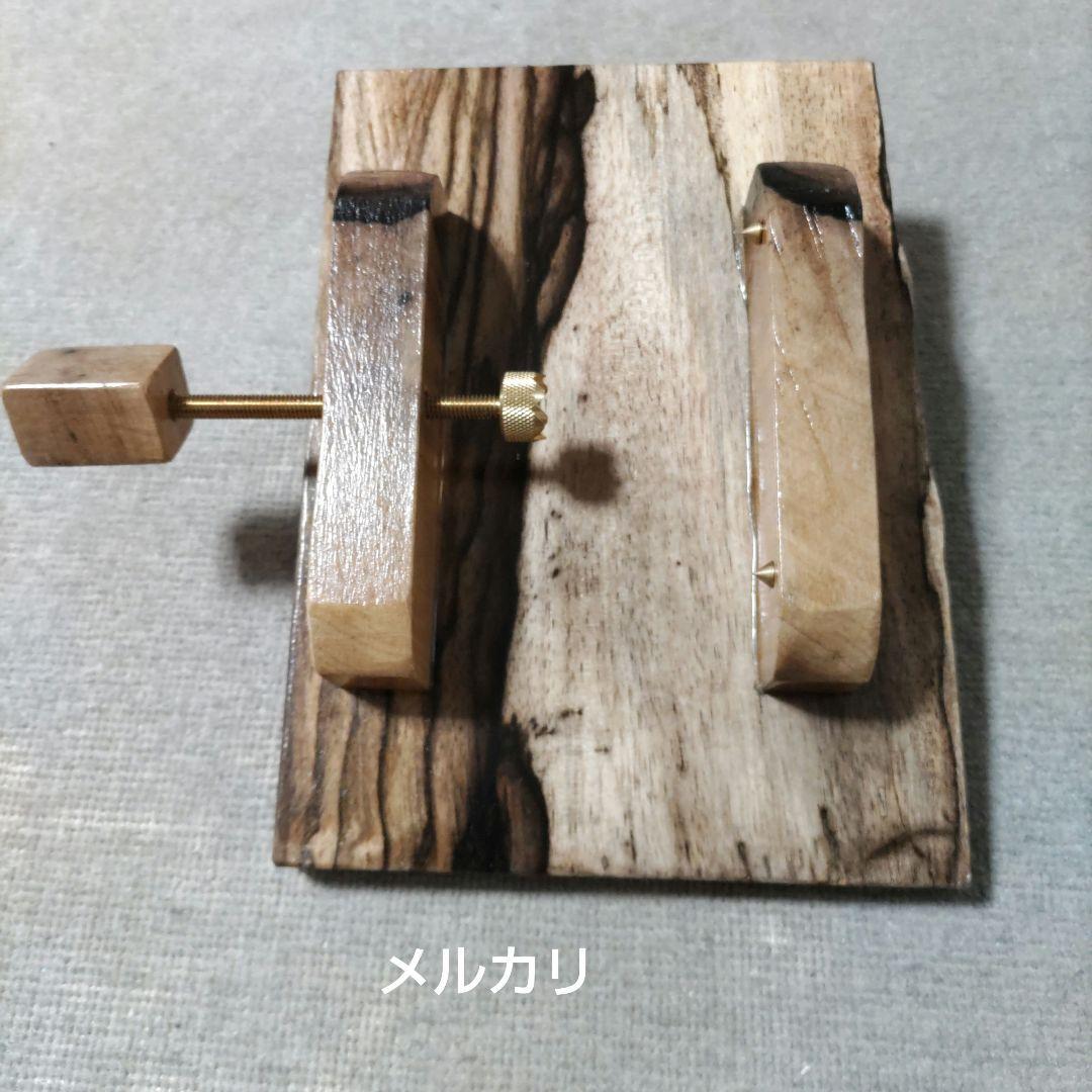 黒柿　くり抜き手作りへらお膳　ヘラお膳　左用