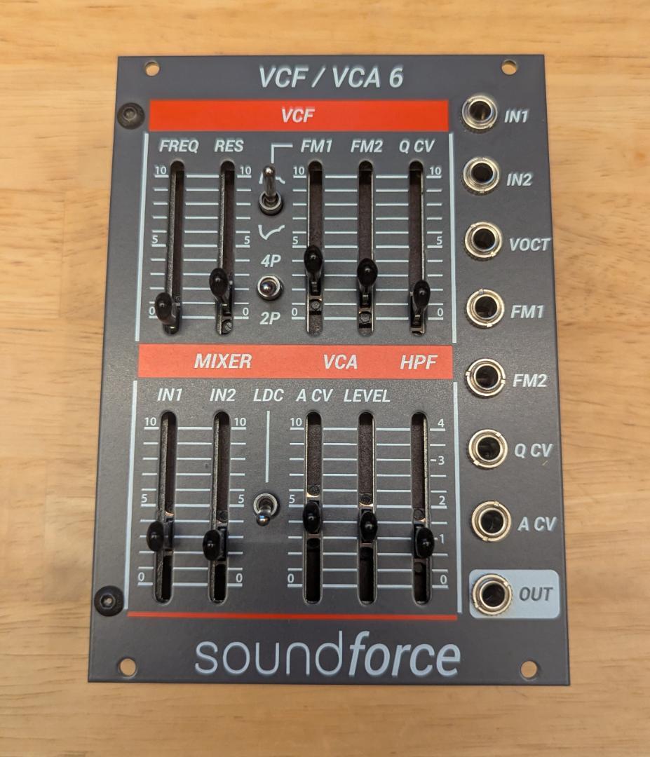 Soundforce VCF/VCA 6 モジュール（ユーロラック）