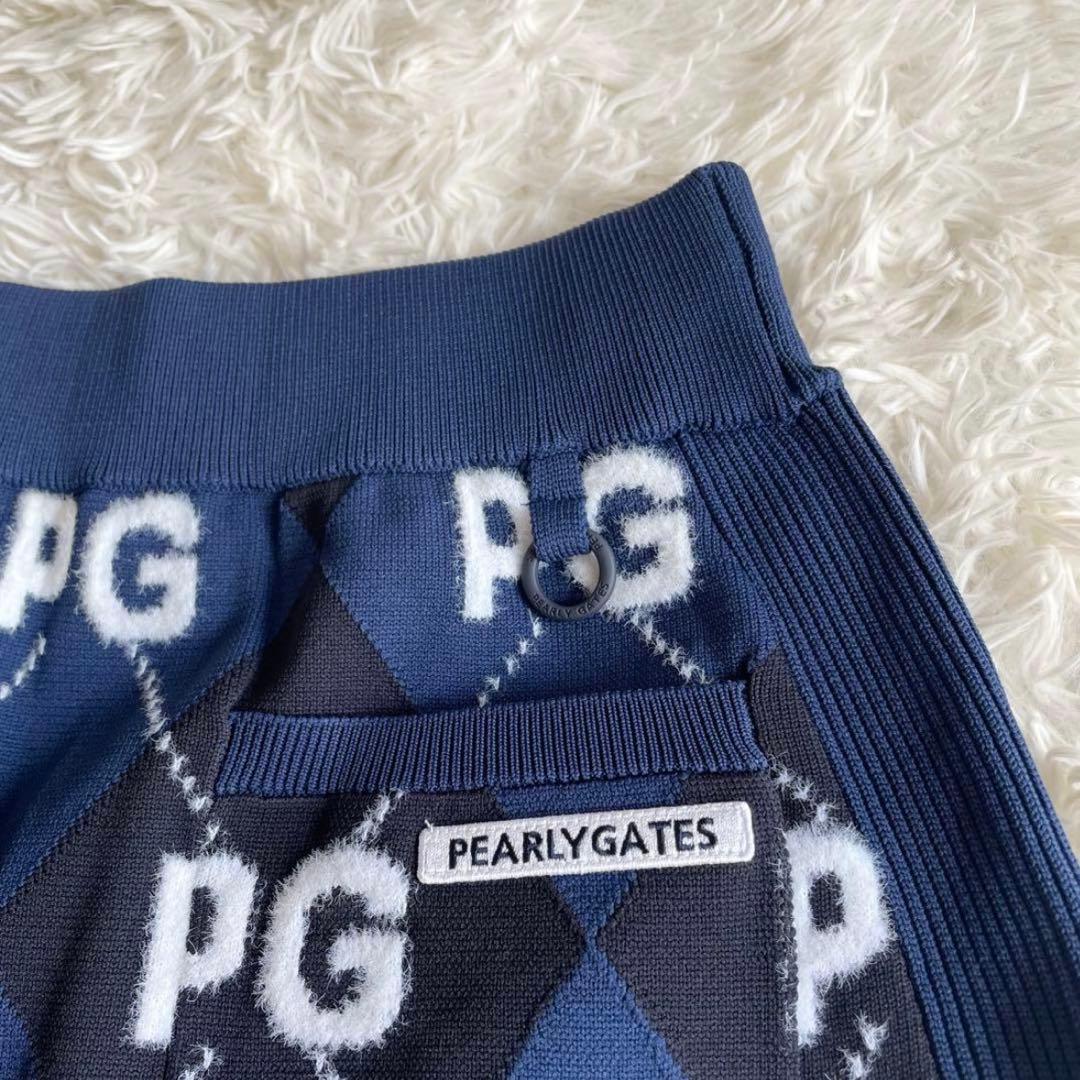 未使用タグ付き　パーリーゲイツ　秋冬　スカート　チェック　ニット　サイズ0