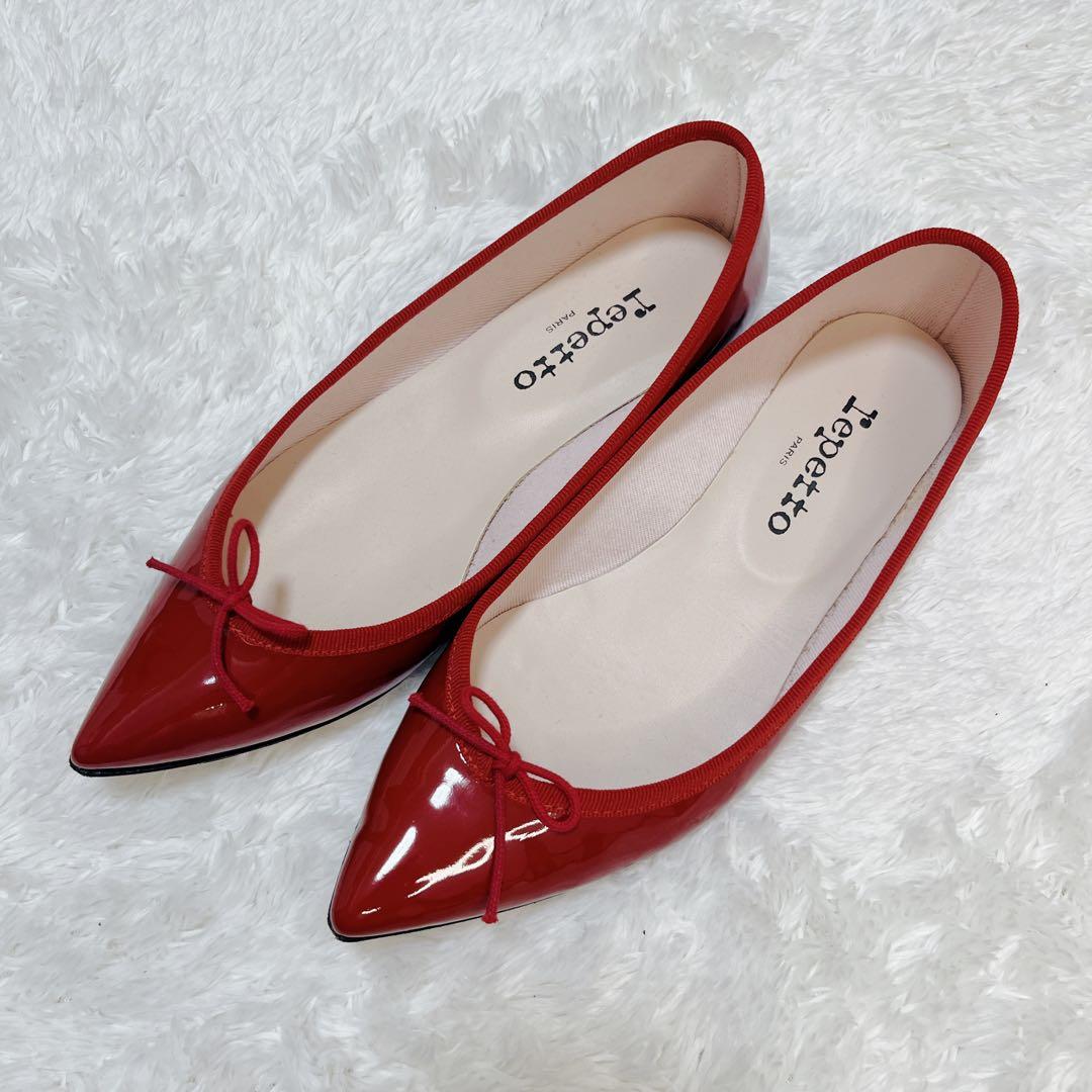 【美品】repetto レペット ブリジット バレエシューズ フラット 赤 23