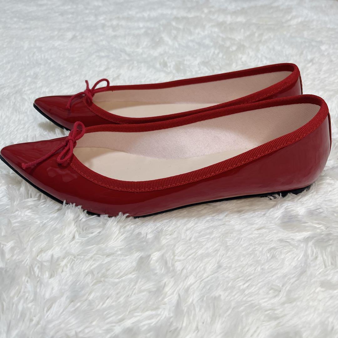 【美品】repetto レペット ブリジット バレエシューズ フラット 赤 23
