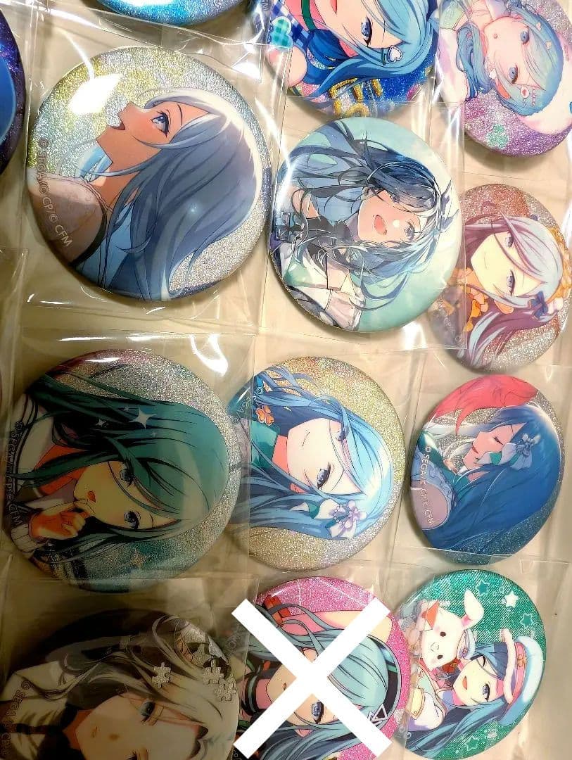 【全て絵柄違い】プロセカ 日野森雫 缶バッジ グリ缶 24個