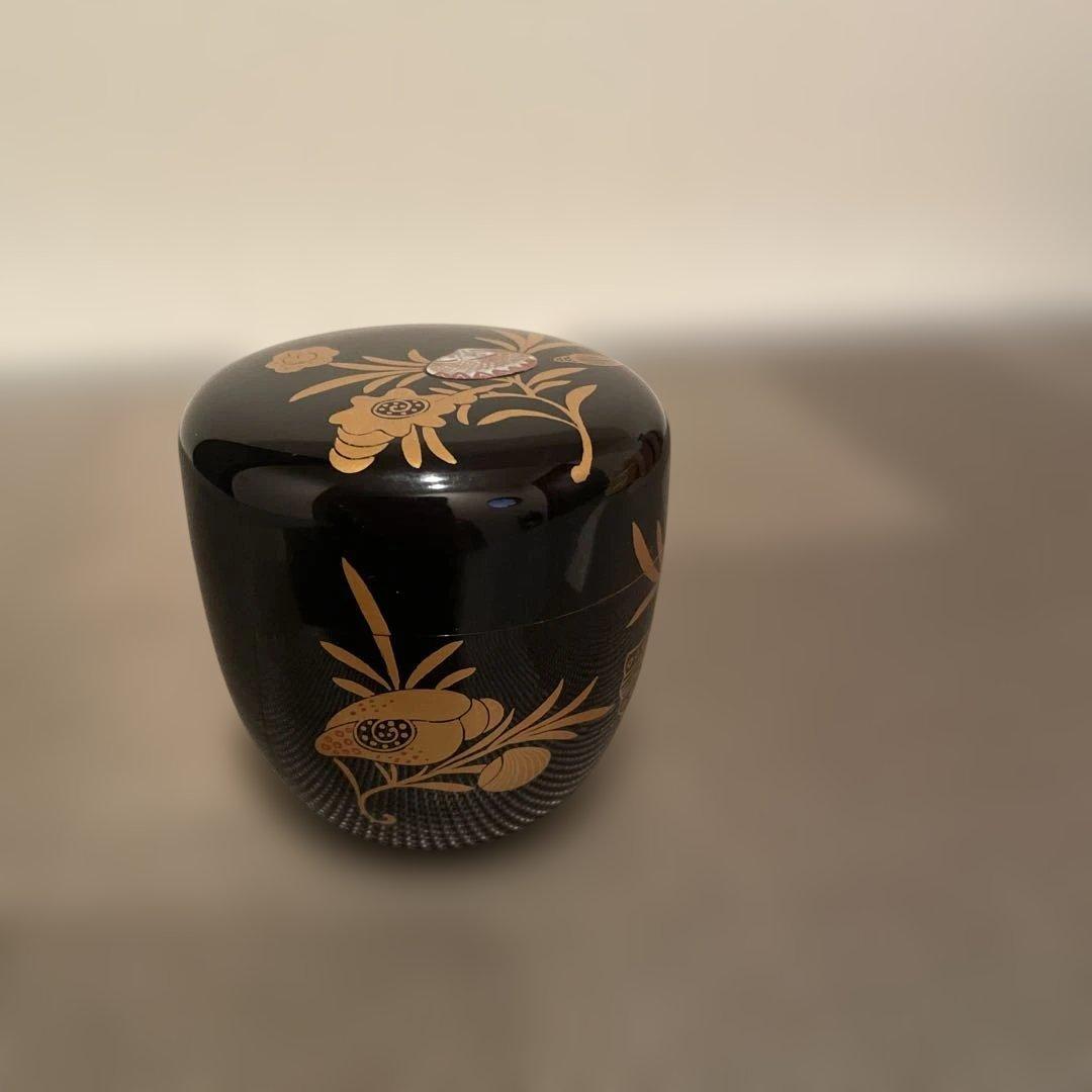 海松貝蒔絵　中棗　平安　鈴木光入