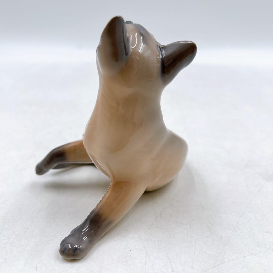 極美品 ロイヤルコペンハーゲン フィギュリン シャム猫 2862 陶器 置物 猫