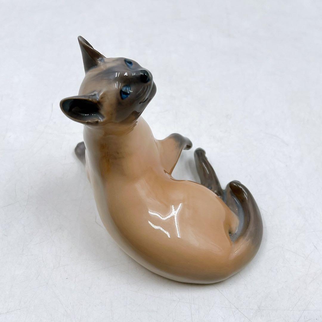 極美品 ロイヤルコペンハーゲン フィギュリン シャム猫 2862 陶器 置物 猫