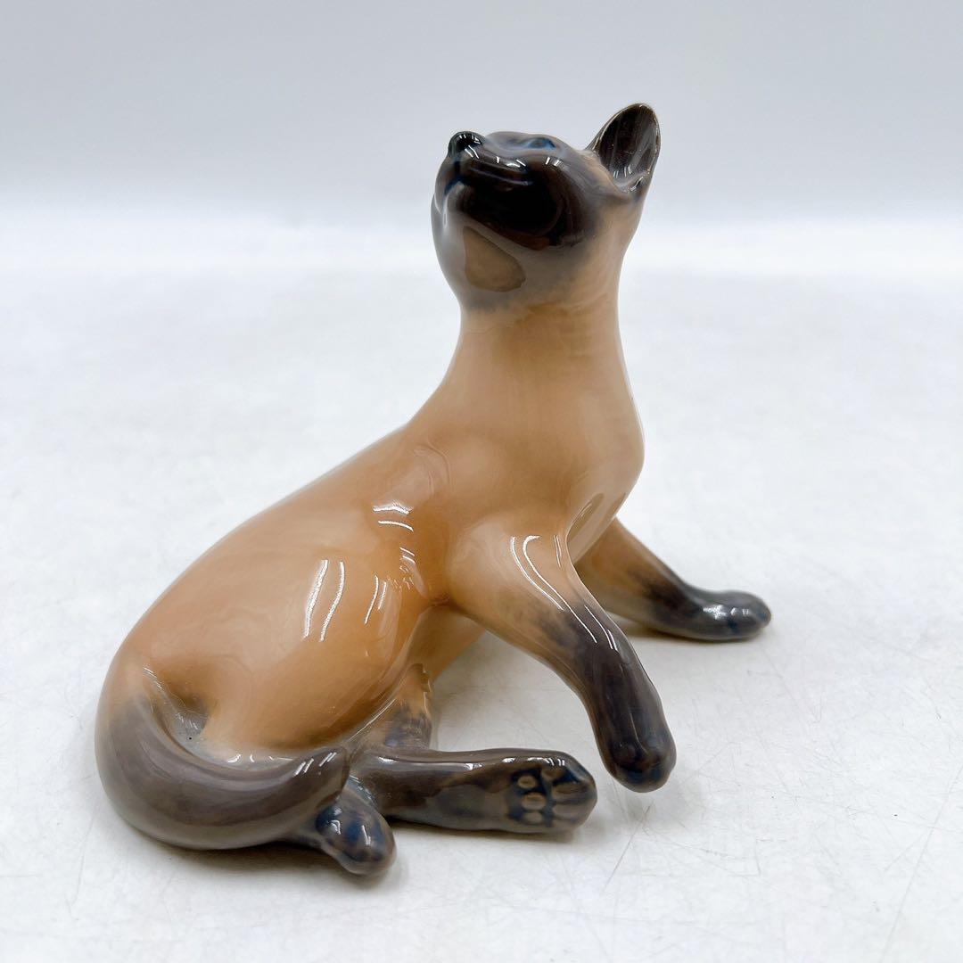 極美品 ロイヤルコペンハーゲン フィギュリン シャム猫 2862 陶器 置物 猫