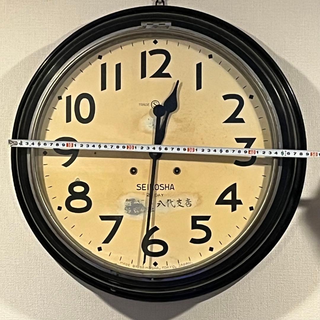 アンティーク時計　昭和初期　SEIKOSHA ゼンマイ式　レトロ　トーマス型掛け