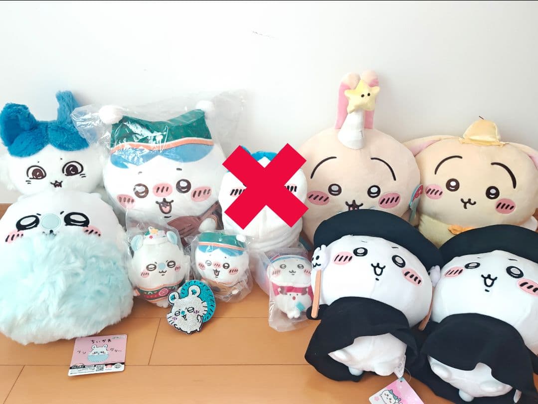 ちいかわ♥新品♥ハチワレうさぎ妖精BIGぬいぐるみ♥エニマイくじ11点セット♥