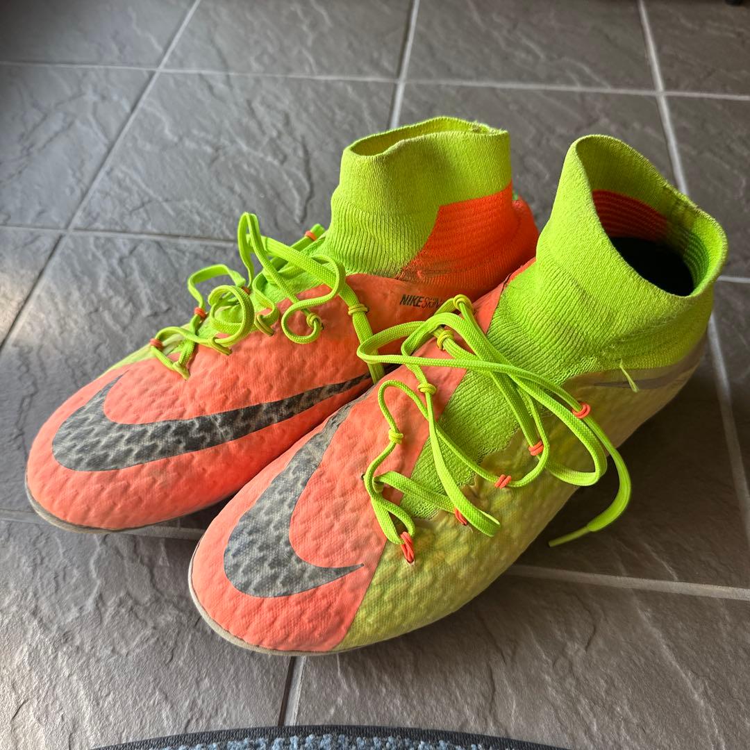 Nike スパイクシューズ オレンジ/グリーン