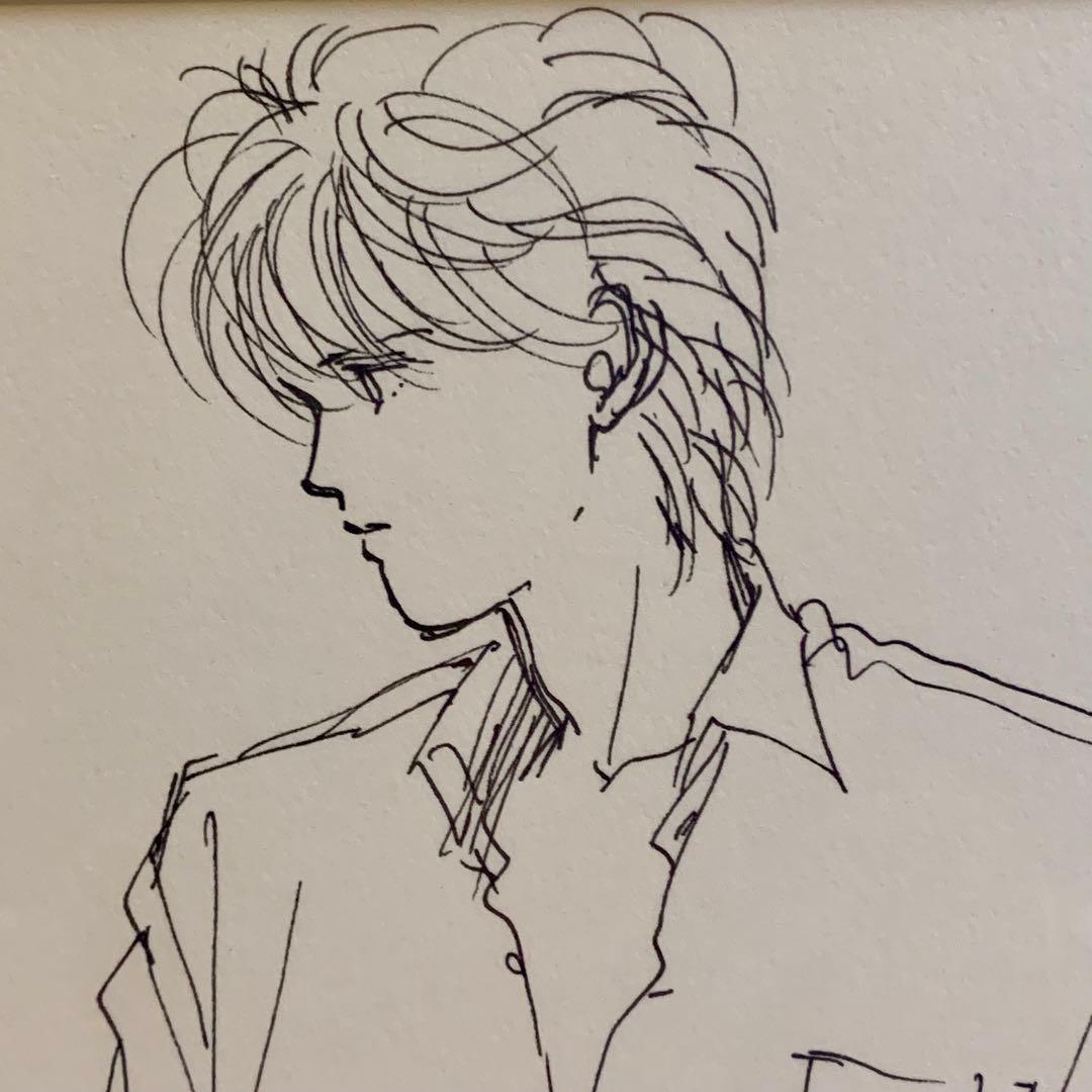 【直筆イラスト・直筆サイン入り】川原由美子　直筆原画　観葉少女　プランツドール