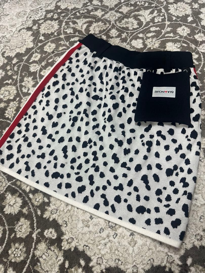 値下げ★アルチビオ のセットアップ　キャメルトップ＆前後異柄スカート⭐︎36