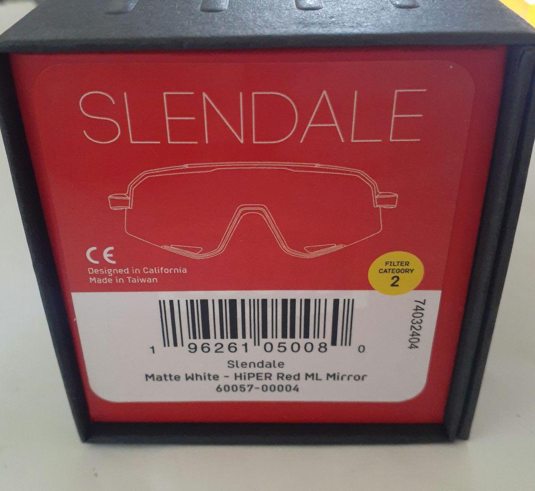 100% Slendale ホワイト レッドミラーレンズ ワンハンドレッド