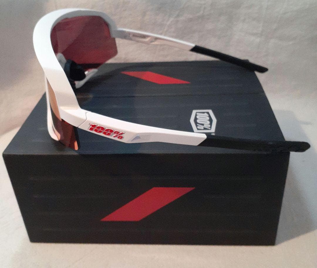 100% Slendale ホワイト レッドミラーレンズ ワンハンドレッド