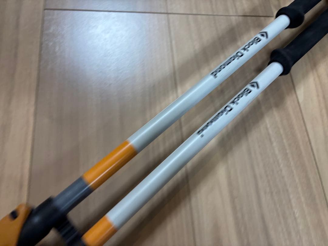 ★送料無料★お洒落　ブラックダイヤモンド　長さ調整ストック　スキー　雪山