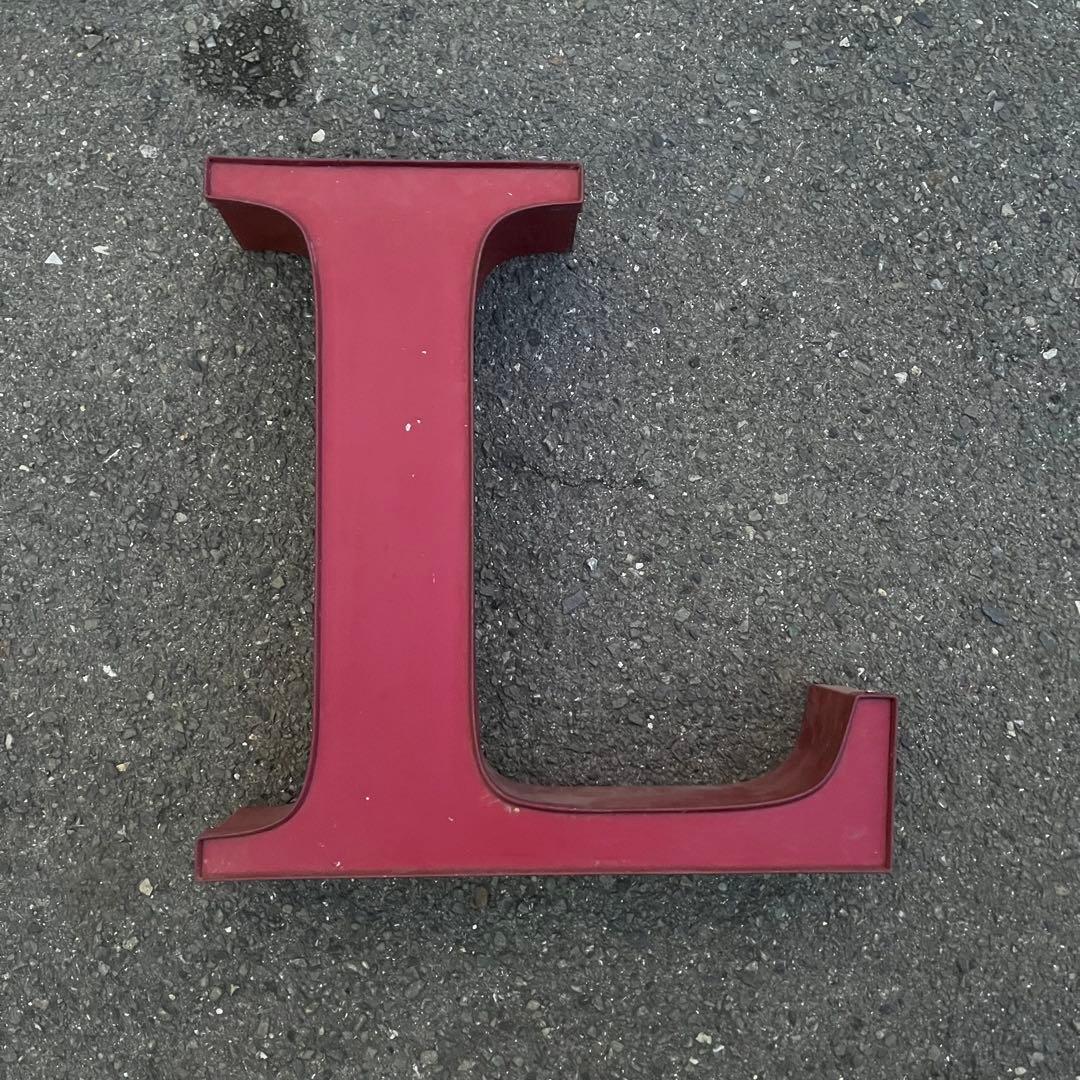 L 看板 アルファベット レターサイン 文字 アメリカ ビンテージ アンティーク