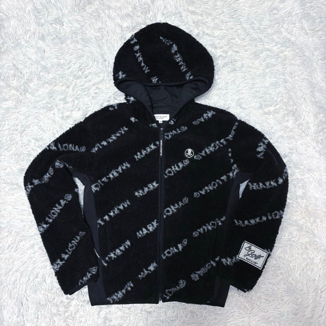 マークアンドロナ ダウン ボア ブラック ブルゾン ジップ ゴルフ