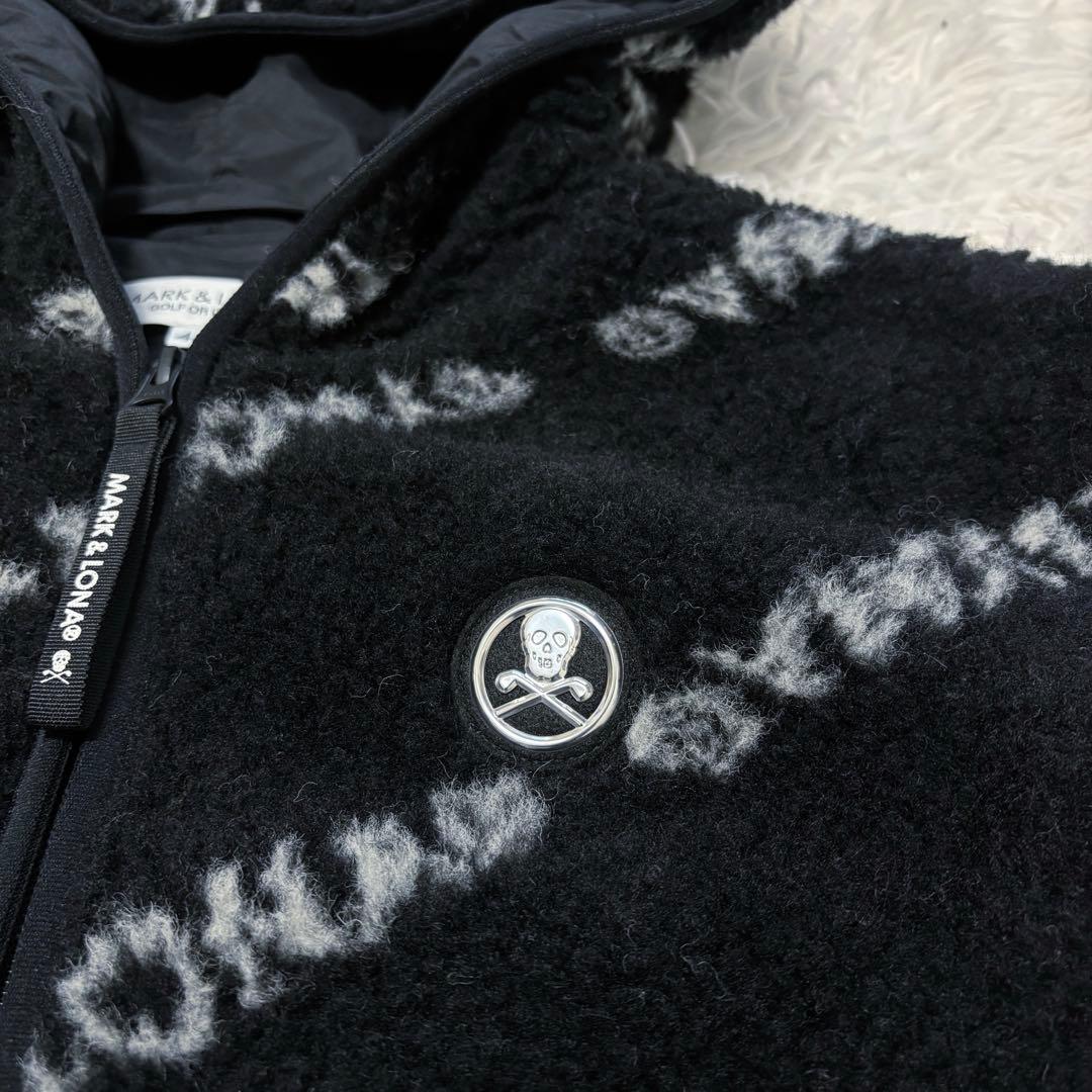 マークアンドロナ ダウン ボア ブラック ブルゾン ジップ ゴルフ