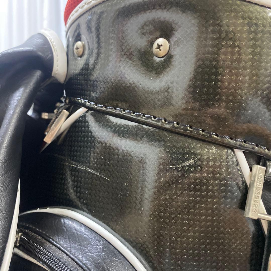 J.LINDEBERG キャディバッグ ブラック/レッド