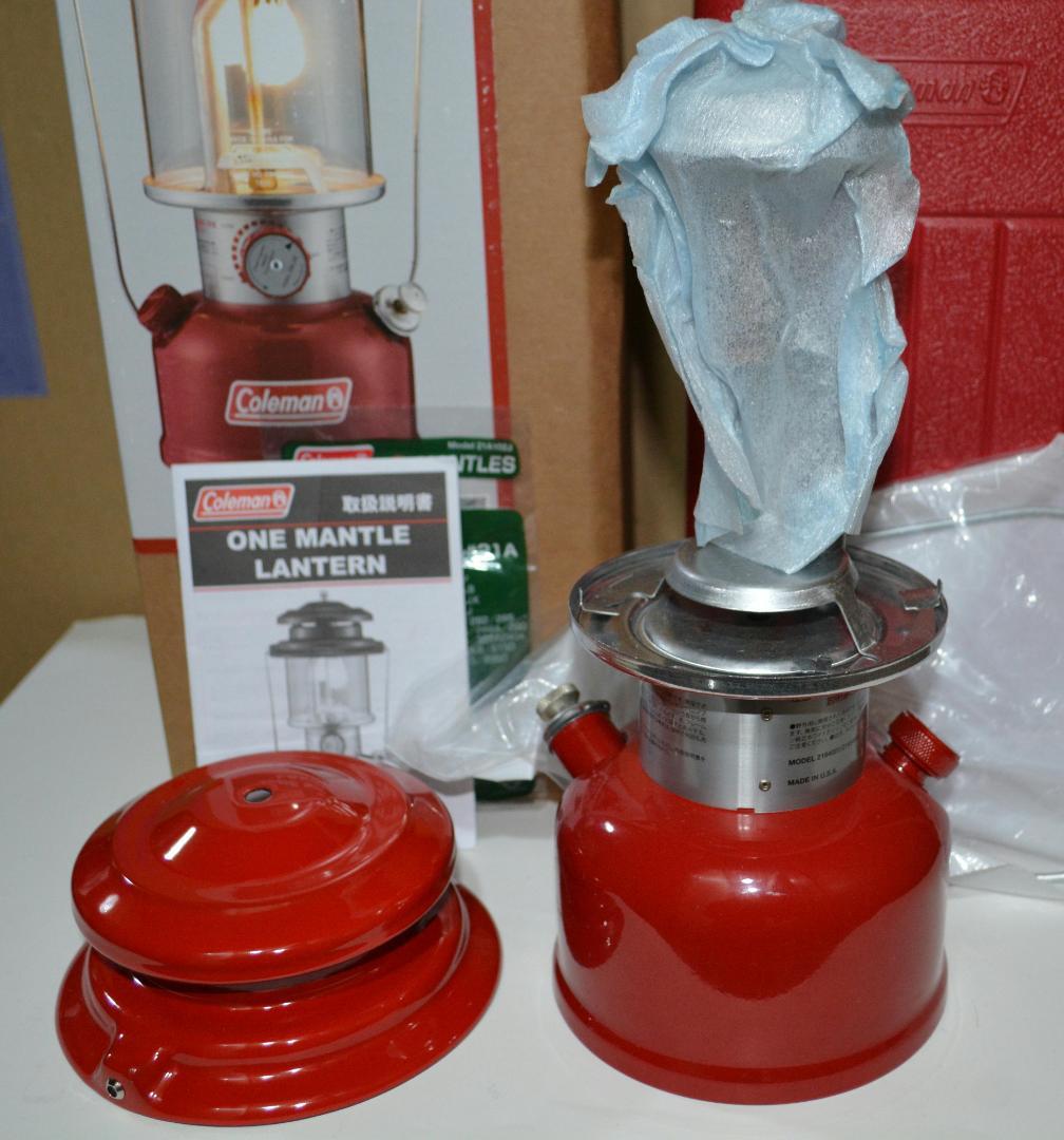未点火品・グローブ無し❕ コールマン ワンマントルランタン 赤