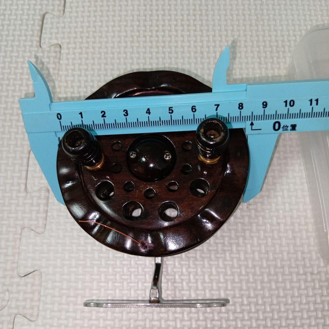 週末セール　大倉屋　謹製　紫黒檀　大江戸リール　約85ミリ