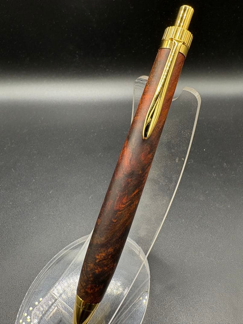 534超極上　本紫檀　瘤杢　縮杢　多色　木軸シャーペン　ボールペン